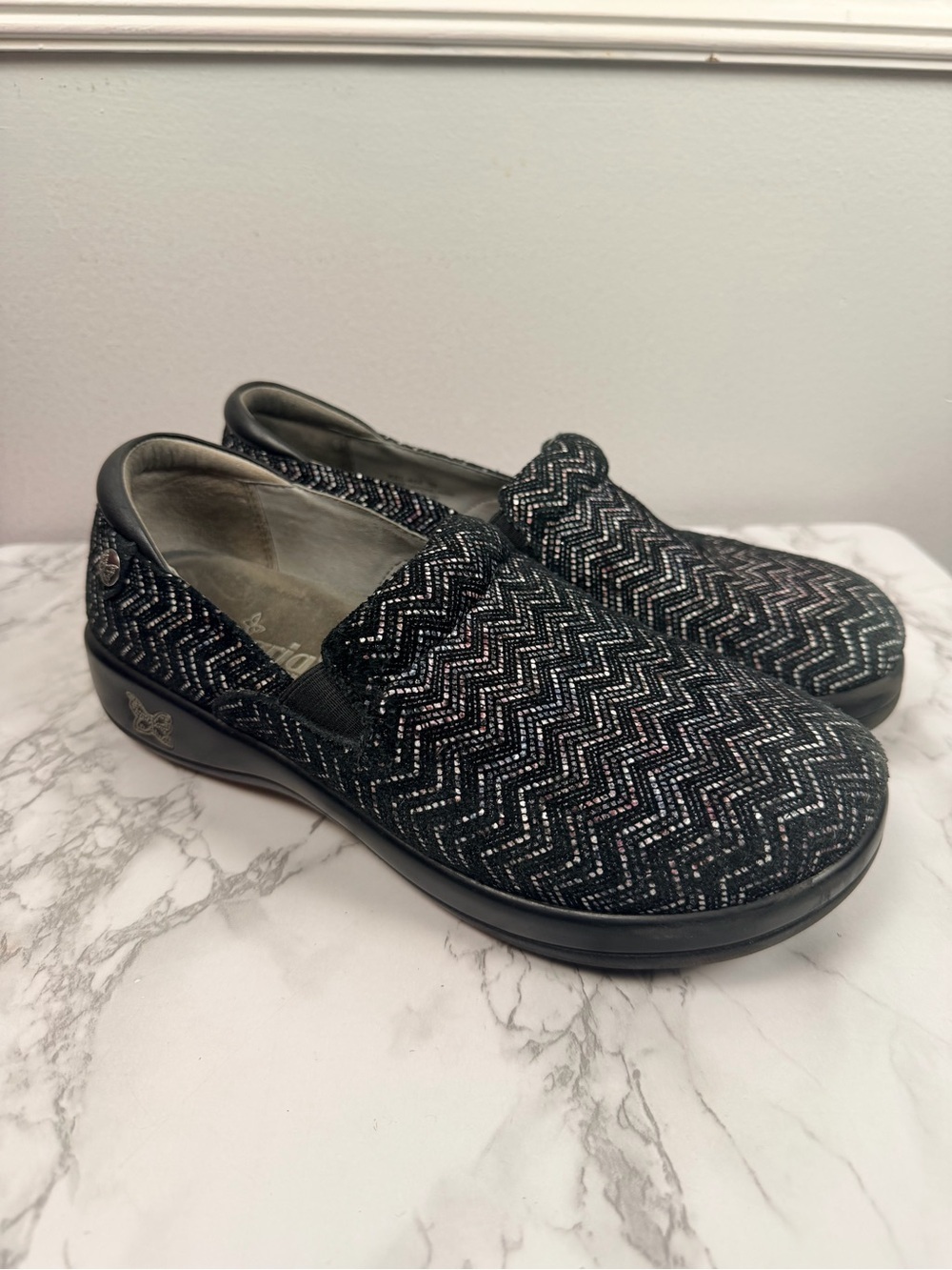 Alegria Shoes Womens 38 / USA 8 Keli Slip On Clogs Kel Multicolor Leather